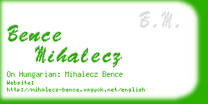 bence mihalecz business card